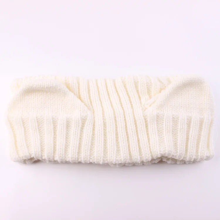 Europe cat ears wool knitting wide headband Girls hair bands Women accessories winter warm elastic female headgear | Аксессуары для
