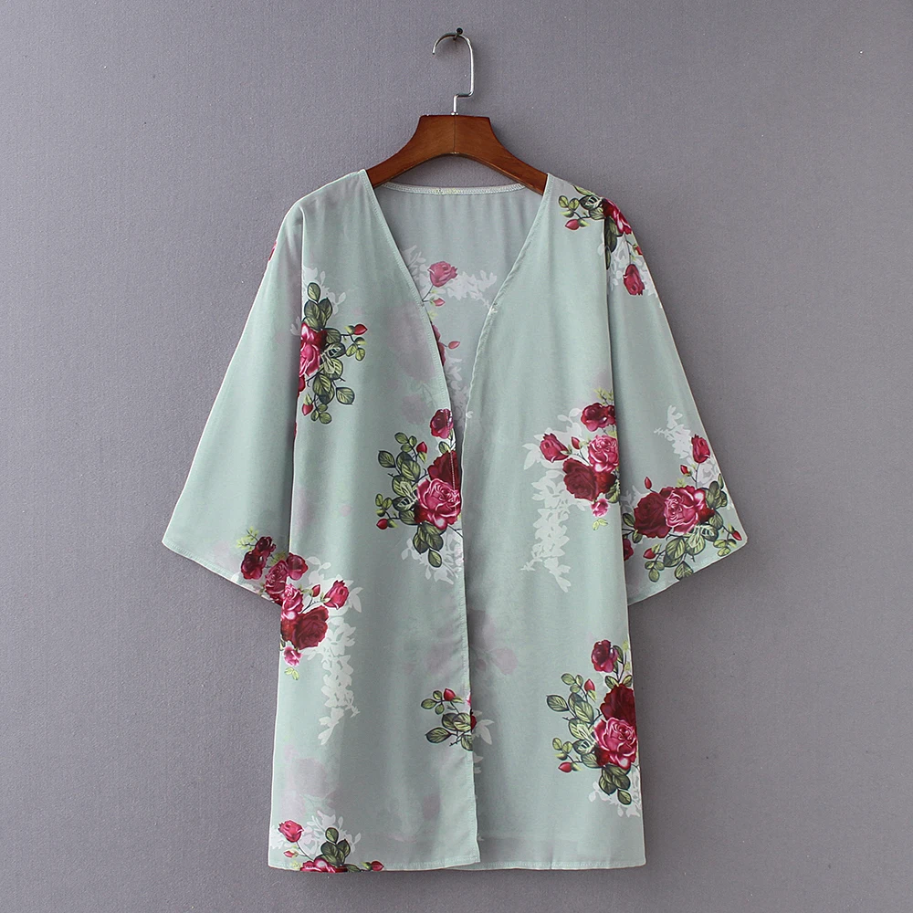 Новая женская Свободная блузка летнее шифоновое пальто в стиле бохо шаль кимоно