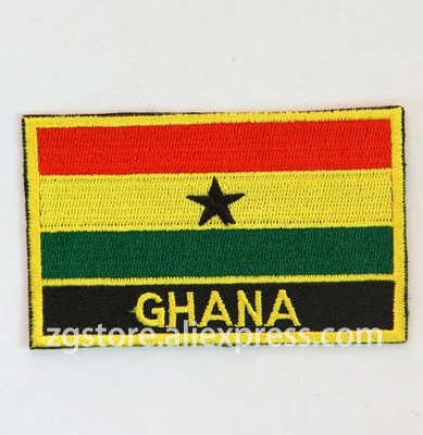 Embroidery Patches National flag Ghana Flag Patches Iron on 8.0x5.0cm Custom Patches
Embroidery Patches National flag Ghana Flag Patches Iron on 8.0x5.0cm Custom Patches