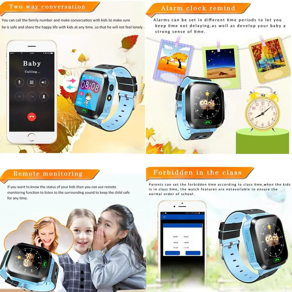 Y21S SOS умные часы многофункциональные детские цифровые наручные будильник с