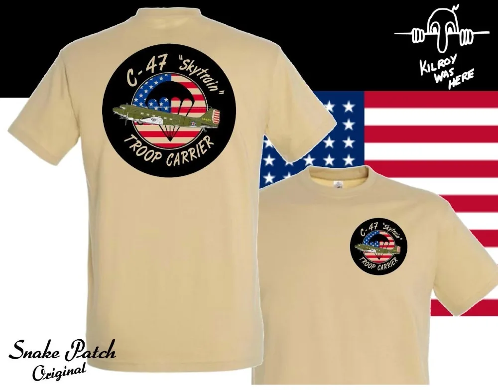 C47 Troop Carrier Dakota Ww2 Pilot Aviation Airborne T Shirt 1944 2019 New Summer Casual O-Neck Loose Basic Photo T Shirts
C47 Troop Carrier Dakota Ww2 Pilot Aviation Airborne T Shirt 1944 2019 New Summer Casual O-Neck Loose Basic Photo T Shirts