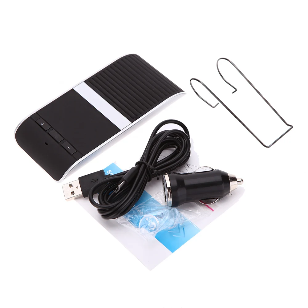 Wireless Car Bluetooth 4.0 Handsfree Kit Speakerphone Solar Powered 10m Distance Hands Free Support 2 Phones Speaker | Электроника