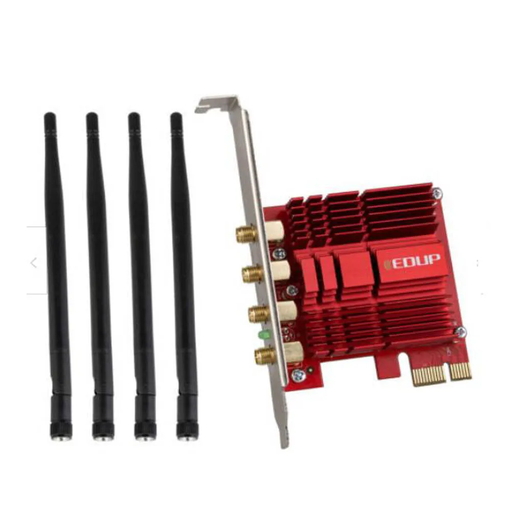 PCI-E Wireless lan card Adapter Network Card 1900M 2.4/5G 4*5dBi PCI Express 11AC dual band for pc Desktops Windows7/8.1/10 11ac
PCI-E Wireless lan card Adapter Network Card 1900M 2.4/5G 4*5dBi PCI Express 11AC dual band for pc Desktops Windows7/8.1/10 11ac