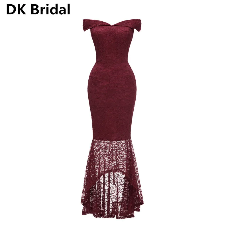 Noble Boat Neck Wine Red Lace Fishtail Bridesmaid Dresses Blue Wedding Party Dress Prom Gown Women's Fashion Wholesale
Noble Boat Neck Wine Red Lace Fishtail Bridesmaid Dresses Blue Wedding Party Dress Prom Gown Women's Fashion Wholesale