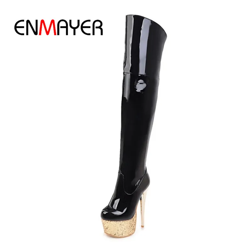 ENMAYER 2020 Womens Round Toe Motorcycle Boots Supper High Platform for Women Zipper Winter PU Shoes Bling Fashion
ENMAYER 2020 Womens Round Toe Motorcycle Boots Supper High Platform for Women Zipper Winter PU Shoes Bling Fashion