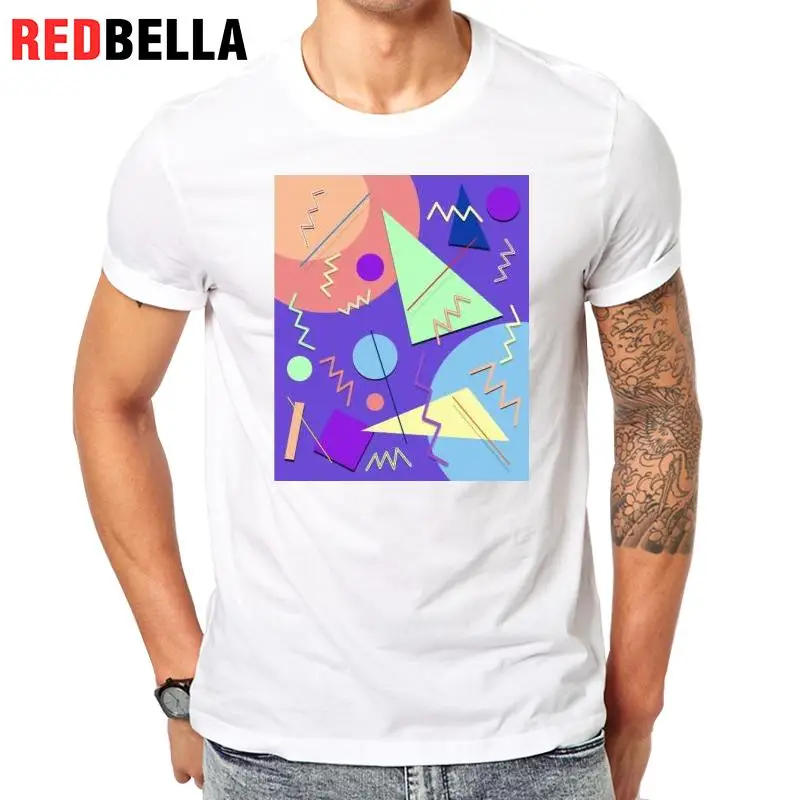 Redbella футболка Homme ulzzang абстрактный Ретро Графический битник Harajuku крутая Топы