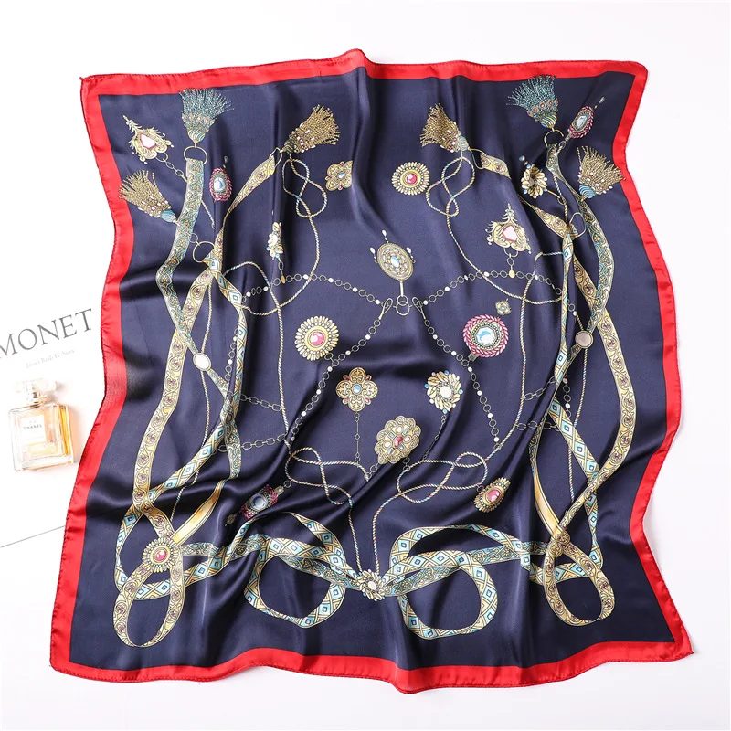 70*70 см, Летний Шелковый шарф с принтом, квадратный платок для женщин, офисные шарфы для волос, платок, платок, бандана, шарф для волос 
70*70 см, Летний Шелковый шарф с принтом, квадратный платок для женщин, офисные шарфы для волос, платок, платок, бандана, шарф для волос