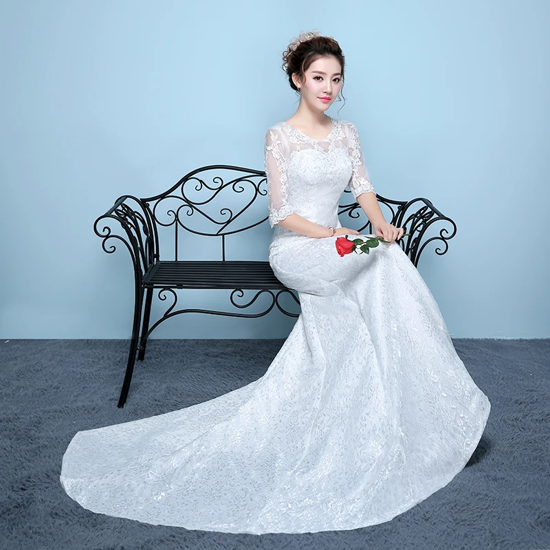 Fishtail Wedding Dresses Lace Up New Bride Embroidery Wedding Dress Female Train Dress
Fishtail Wedding Dresses Lace Up New Bride Embroidery Wedding Dress Female Train Dress