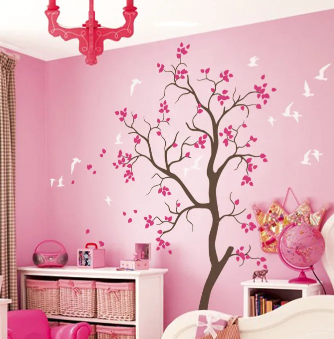 Large Nursery tree wall decal with Flying birds and cute leaves baby room wall mural sticker large tree Removable Vinyl D-126
Large Nursery tree wall decal with Flying birds and cute leaves baby room wall mural sticker large tree Removable Vinyl D-126