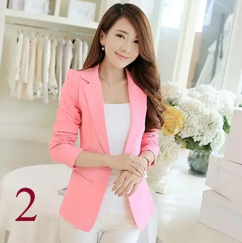 J60535 Fashion Jacket Blazer Women Suit Foldable Long Sleeves Lapel Coat Candy Color Blazer Single Button Blazers Jackets
J60535 Fashion Jacket Blazer Women Suit Foldable Long Sleeves Lapel Coat Candy Color Blazer Single Button Blazers Jackets