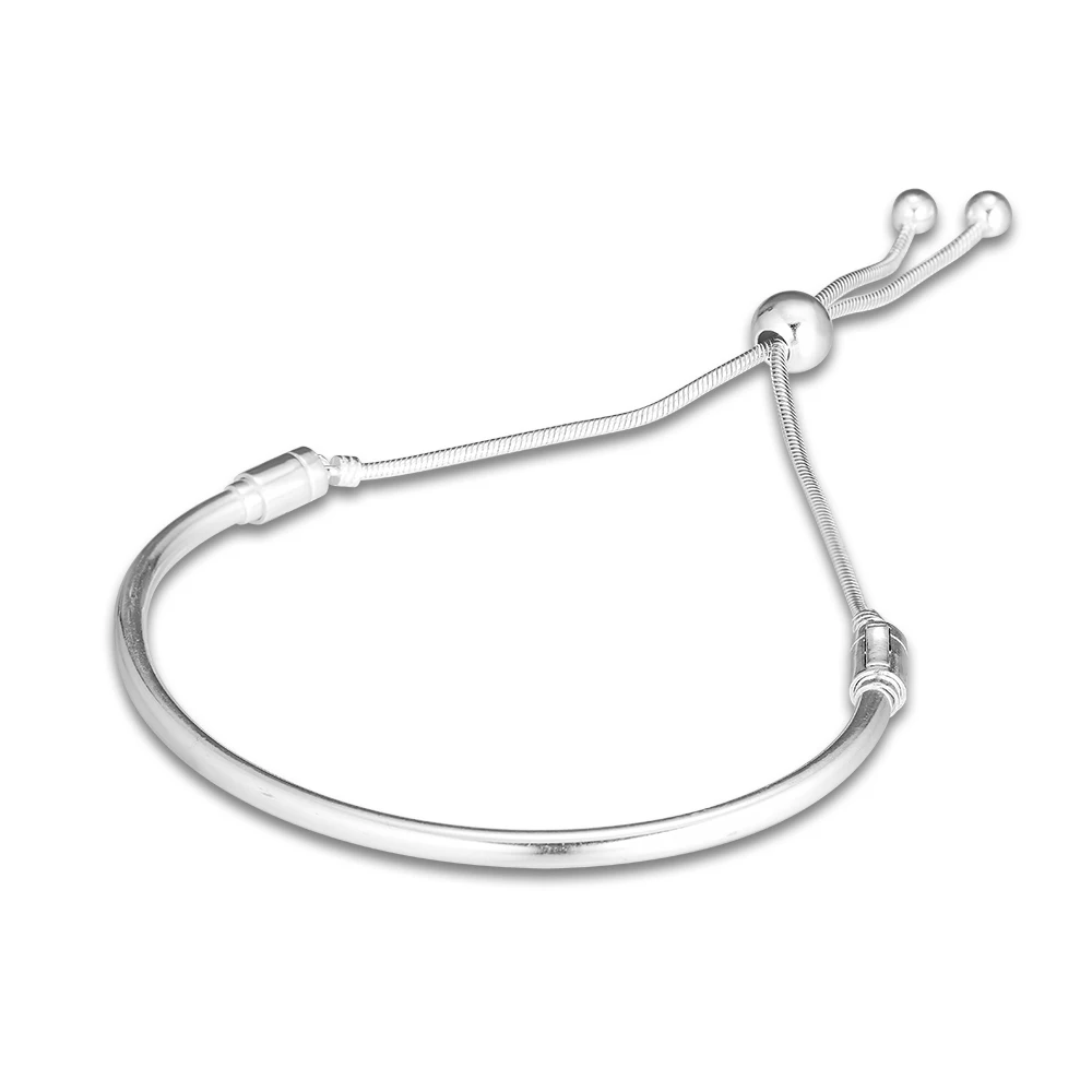 Moments Silver Sliding Bangle Fits For Original Beads & Charms Woman DIY Fashion Sterling Silver Jewelry Making
Moments Silver Sliding Bangle Fits For Original Beads & Charms Woman DIY Fashion Sterling Silver Jewelry Making