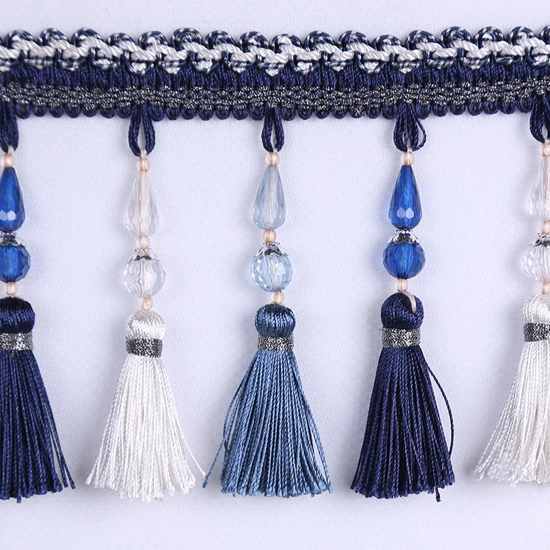 XWL Роскошные бусины со стразами 12 ярдов/лот|textile accessories|tassel fringe for curtainstassel sewing |