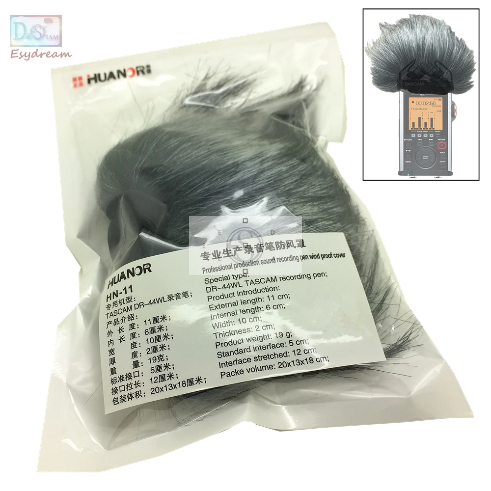 

DR44WL MIC Outdoor Furry Cover Windscreen Windshield Muff For TASCAM DR-44WL Microphone Deadcat Wind Shield