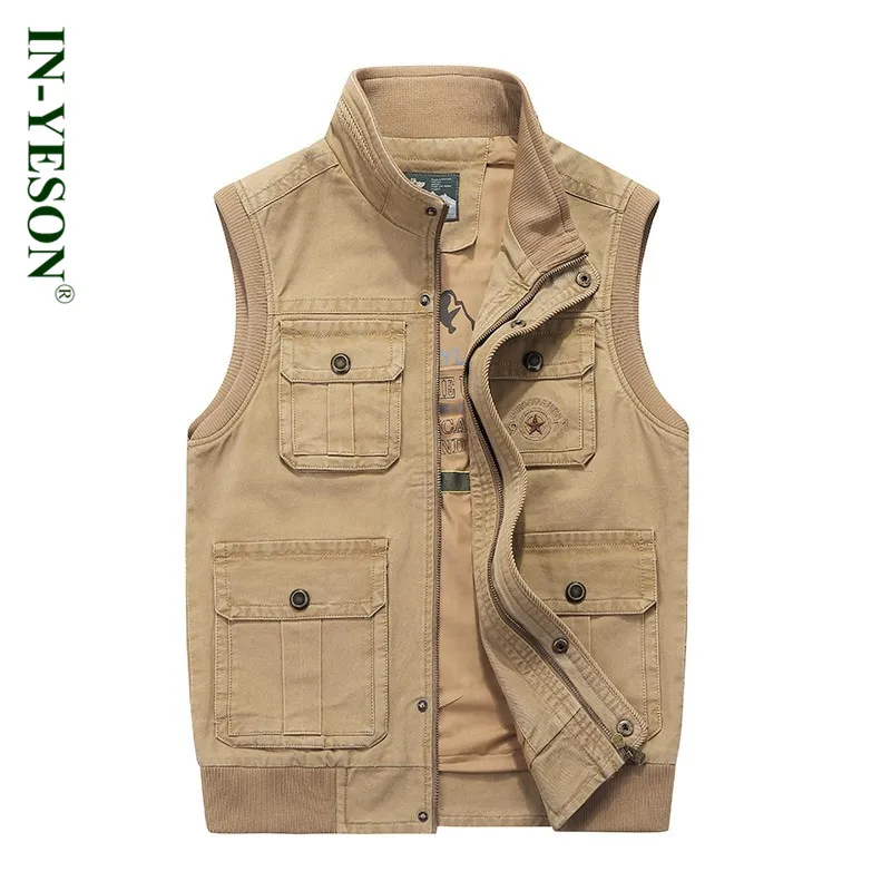 Plus Size 8XL Stand Collar Multi-pockets Vest Men Brand Fishing Hunting Photography Outdoor Vest Military Army Autumn Clothing
Plus Size 8XL Stand Collar Multi-pockets Vest Men Brand Fishing Hunting Photography Outdoor Vest Military Army Autumn Clothing