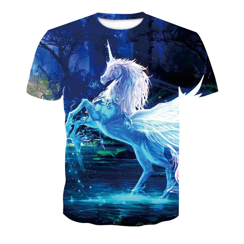2019 summer men's short-sleeved T-shirt features angel horse print half-sleeve T-shirt with round collar
2019 summer men's short-sleeved T-shirt features angel horse print half-sleeve T-shirt with round collar