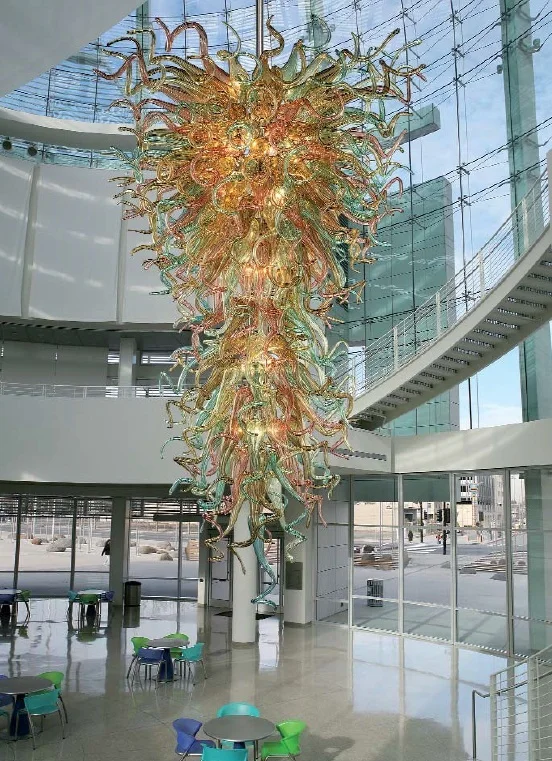 Designed Lighting Modern Hand Blown Glass Long Chandelier Shopping Mall Lobby Decorative Chandelier Light
Designed Lighting Modern Hand Blown Glass Long Chandelier Shopping Mall Lobby Decorative Chandelier Light