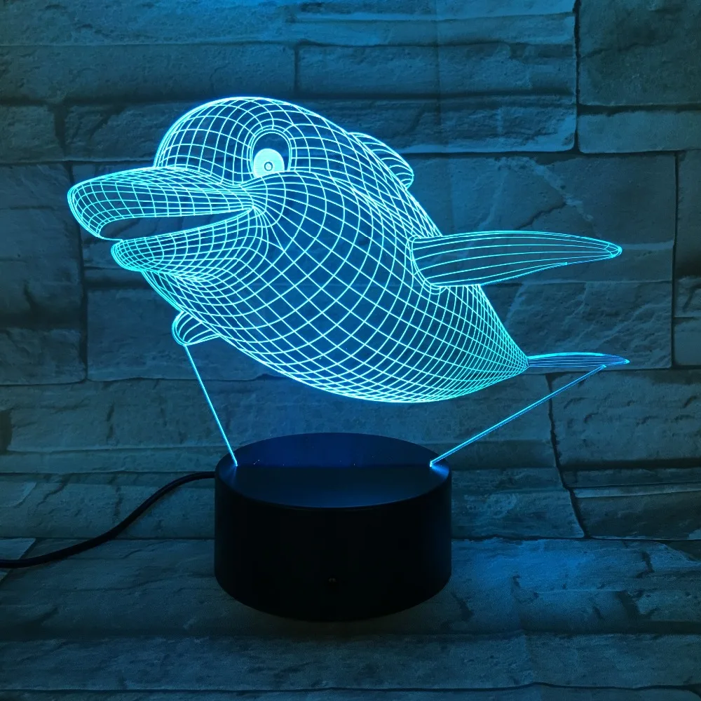 Cute Dolphin Whales 3D Acrylic Night Light USB Sleep Light Fixture 3AA Battery Power Table Lamp Bedroom Decor Kids Gift GX-670
Cute Dolphin Whales 3D Acrylic Night Light USB Sleep Light Fixture 3AA Battery Power Table Lamp Bedroom Decor Kids Gift GX-670