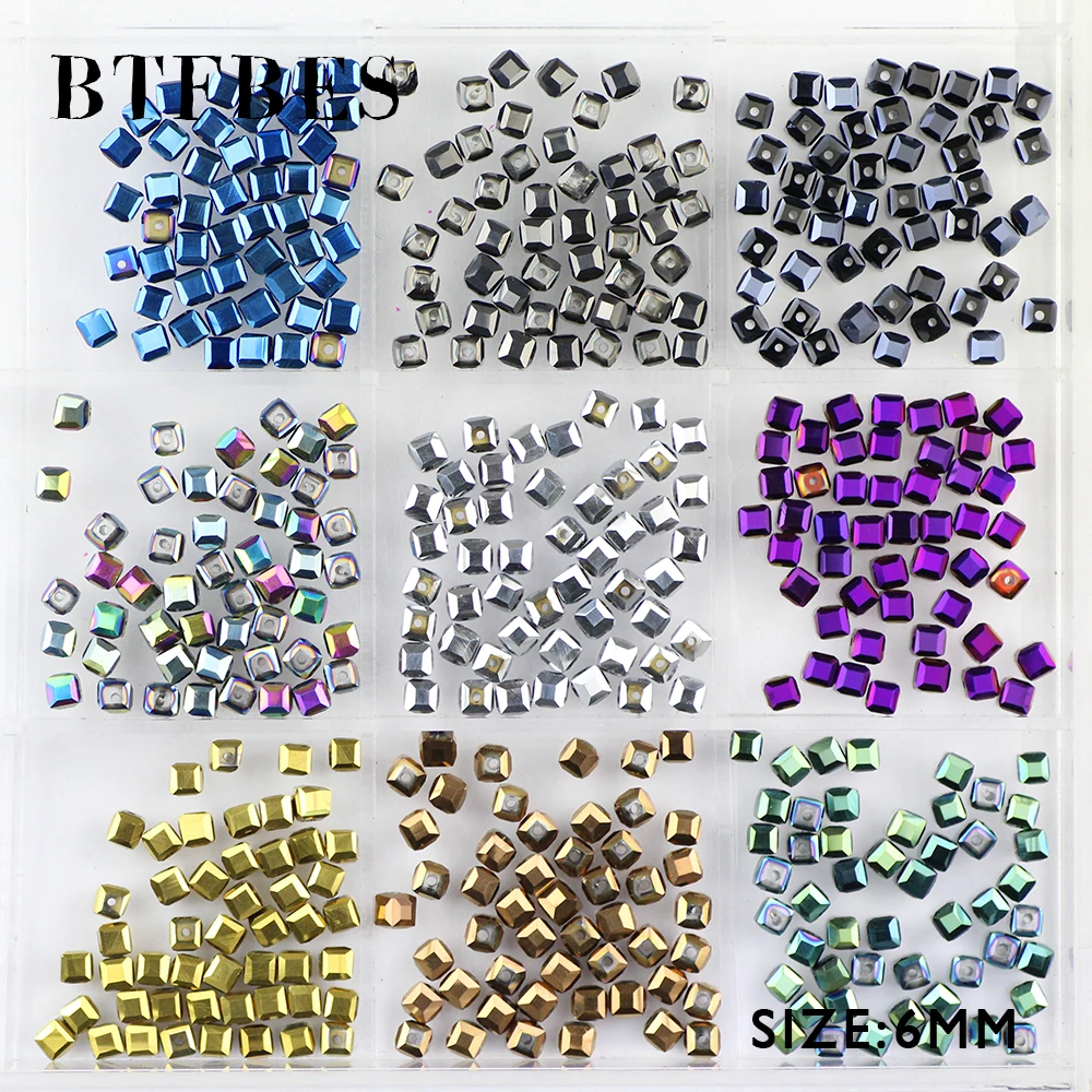 BTFBES plating AB Square Shape Austrian Crystal Bead 6mm 50pcs Glass Quadrate Loose Bead For Jewelry Bracelet Earring Making DIY
BTFBES plating AB Square Shape Austrian Crystal Bead 6mm 50pcs Glass Quadrate Loose Bead For Jewelry Bracelet Earring Making DIY