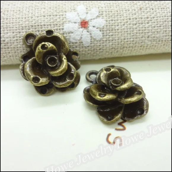 50 pcs Charms Flower Pendant Antique bronze Zinc Alloy Fit Bracelet Necklace DIY Metal Jewelry Findings
50 pcs Charms Flower Pendant Antique bronze Zinc Alloy Fit Bracelet Necklace DIY Metal Jewelry Findings