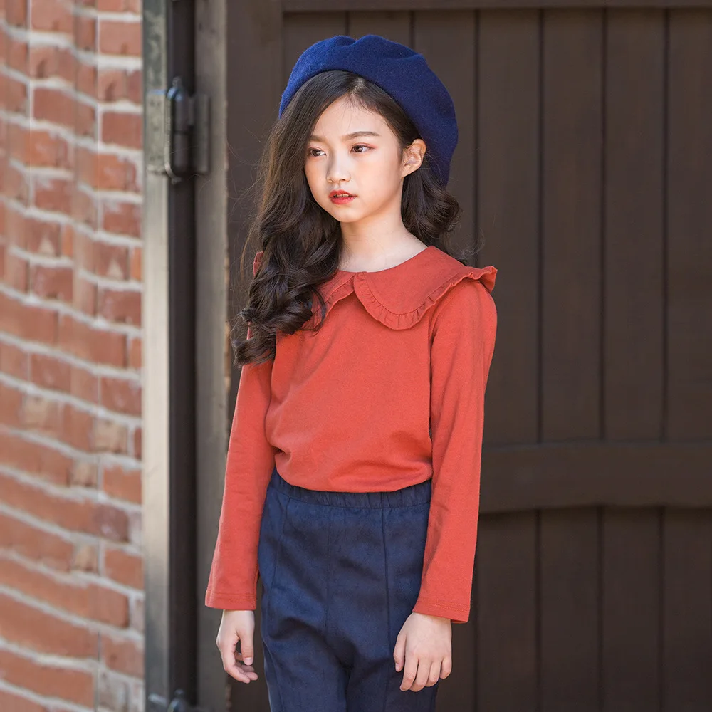 Teen Girls Wild Tops 2018 Girl Autumn Shirt Korean Style Children Long-sleeved Shirt Kids Cotton Ruffled Collar Bottoming Shirts
Teen Girls Wild Tops 2018 Girl Autumn Shirt Korean Style Children Long-sleeved Shirt Kids Cotton Ruffled Collar Bottoming Shirts