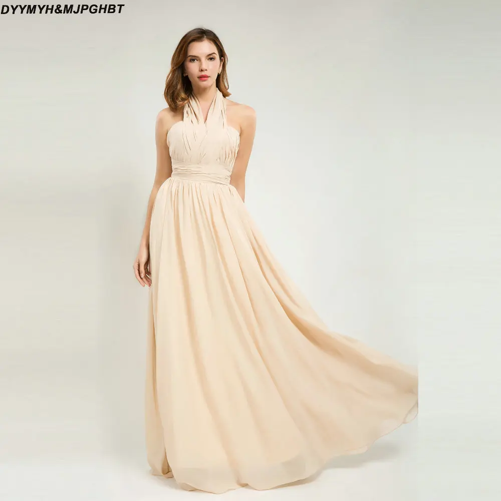 Vestido de Festa Halter Chiffon Bridesmaid Dresses Lower Zipper Back Robe Demoiselle D'honneur
Vestido de Festa Halter Chiffon Bridesmaid Dresses Lower Zipper Back Robe Demoiselle D'honneur