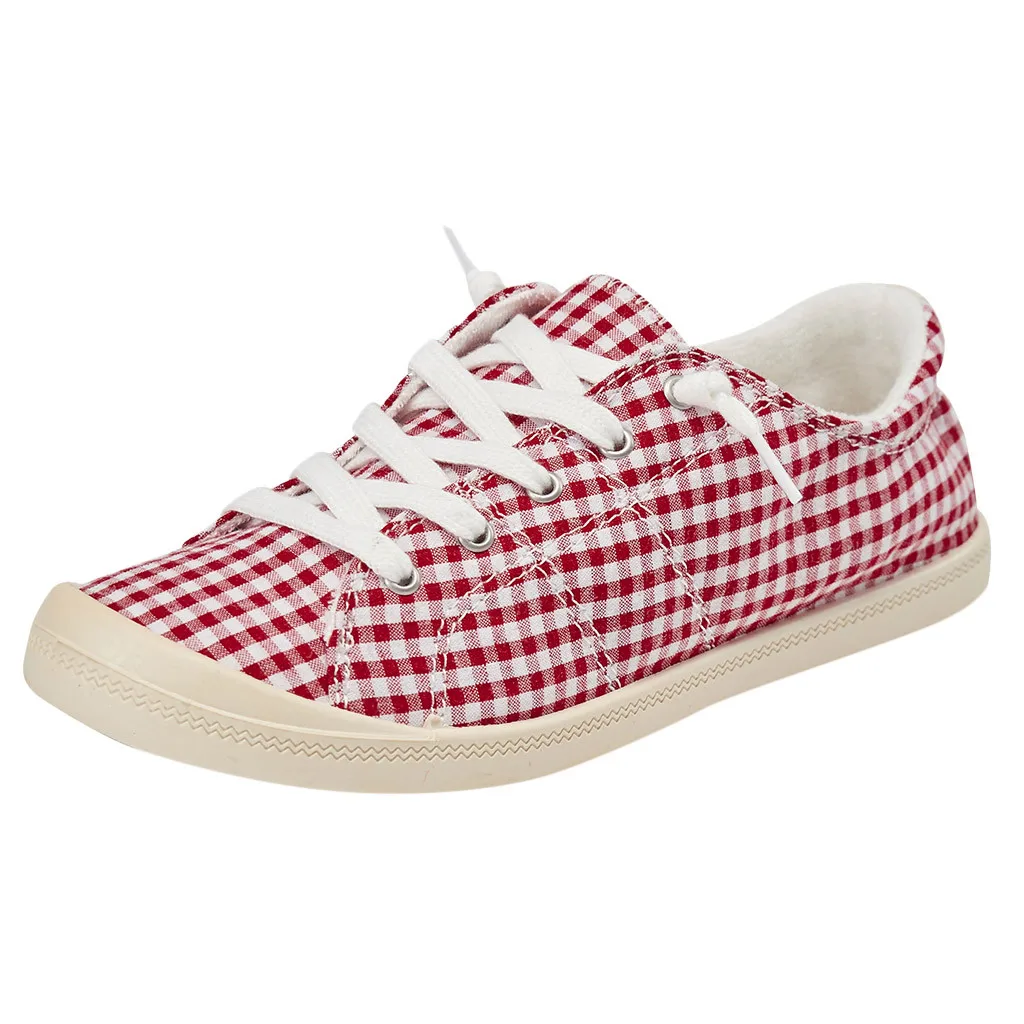 Classic Women Canvas Shoes Female Casual Sneakers For Woman Round Toe Lace Up Plaid Pattern Red White Black Red Large Size 42
Classic Women Canvas Shoes Female Casual Sneakers For Woman Round Toe Lace Up Plaid Pattern Red White Black Red Large Size 42