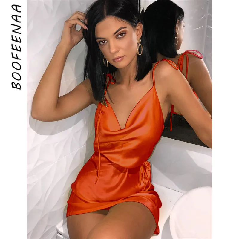 BOOFEENAA Satin Silk Sexy Slip Dress Female Nightclub Sundress Summer 2019 Spaghetti Strap Backless Mini Dresses C70-I08
BOOFEENAA Satin Silk Sexy Slip Dress Female Nightclub Sundress Summer 2019 Spaghetti Strap Backless Mini Dresses C70-I08