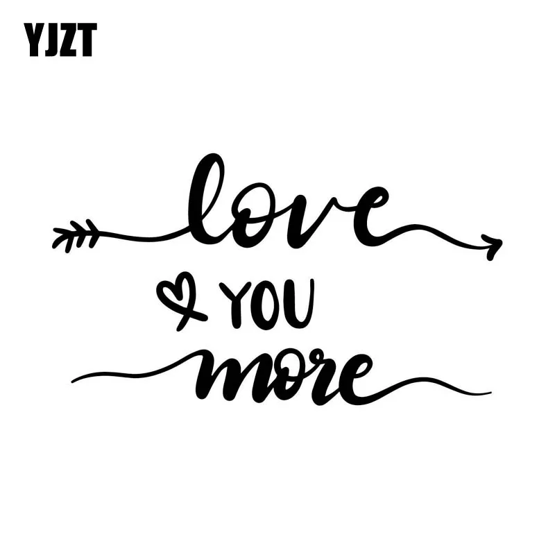 YJZT 14.3CM*8.1CM Funny Car Sticker Vinyl Decal Love You More Arrow Heart Black/Silver C10-01988
YJZT 14.3CM*8.1CM Funny Car Sticker Vinyl Decal Love You More Arrow Heart Black/Silver C10-01988