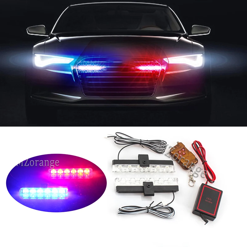 2x6 LED DRL Wireless Remote Strobe Warning Lights Stroboscopes Police Light Ambulance Work Light Emergency Flashing Flasher Fso
2x6 LED DRL Wireless Remote Strobe Warning Lights Stroboscopes Police Light Ambulance Work Light Emergency Flashing Flasher Fso