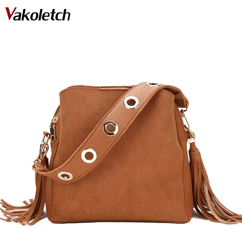 Brand Fashion Tassel Shoulder Bag Nubuck Leather Handbags Vintage Women Messenger Bags Crossbody Daily Casual Women Bag KL260
Brand Fashion Tassel Shoulder Bag Nubuck Leather Handbags Vintage Women Messenger Bags Crossbody Daily Casual Women Bag KL260