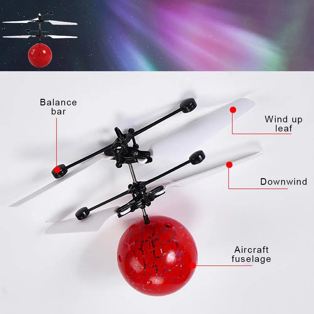 Colorful Induction Flying Ball Cracked Inductive Aircraft Helicopter Induction Flashing Easy to operate Kids toy
Colorful Induction Flying Ball Cracked Inductive Aircraft Helicopter Induction Flashing Easy to operate Kids toy