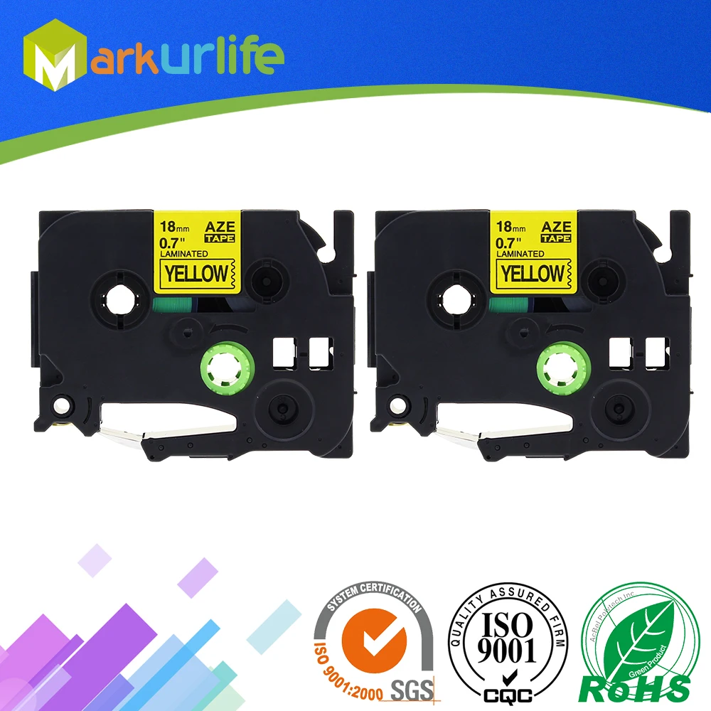 2 Packs Laminated Tape Compatibl for Brother TZE641 Tz641 TZe-641 P-Touch Labeler Adhensive tze641 Black on Yellow, 18mm x 8m
2 Packs Laminated Tape Compatibl for Brother TZE641 Tz641 TZe-641 P-Touch Labeler Adhensive tze641 Black on Yellow, 18mm x 8m