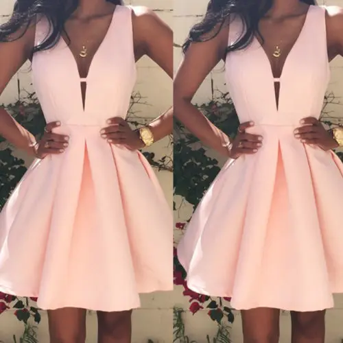 Fashion Women Deep V-neck Sleeveless High-waist A-line Short Dress Lady Summer Casual Club Ball Party Elegant Noble Dress S-XL
Fashion Women Deep V-neck Sleeveless High-waist A-line Short Dress Lady Summer Casual Club Ball Party Elegant Noble Dress S-XL