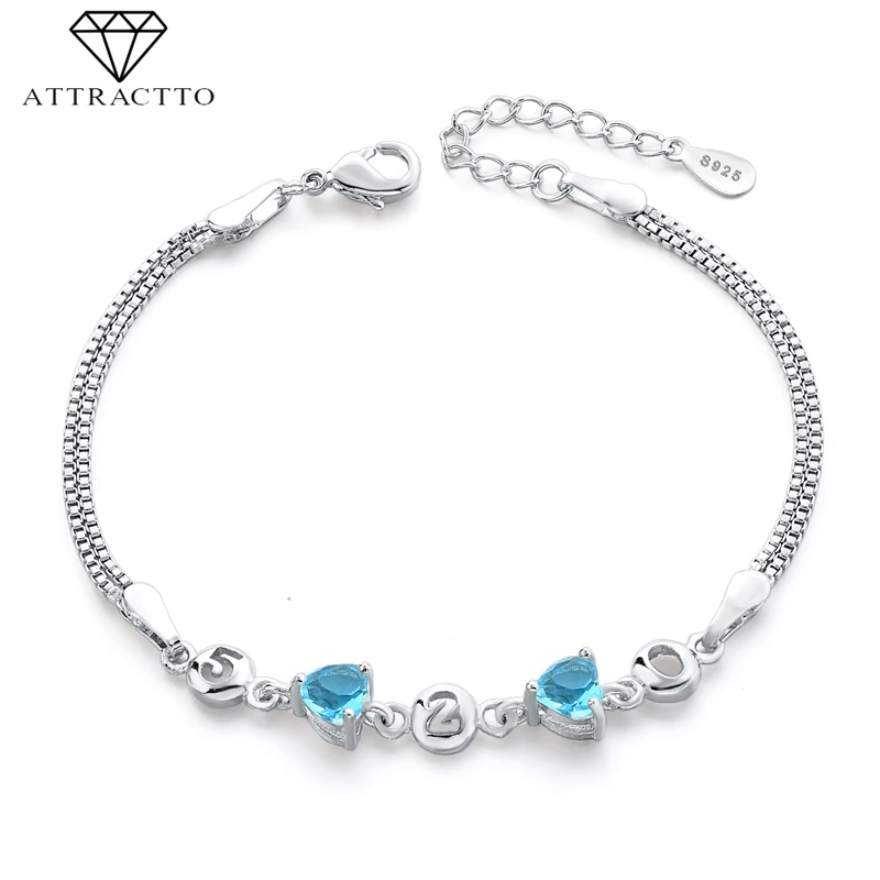ATTRACTTO S925 Silver Custom 520 Unique Bracelets&Bangles Charms For Women Bracelets Friendship Love Crystal Bracelet SBR190137
ATTRACTTO S925 Silver Custom 520 Unique Bracelets&Bangles Charms For Women Bracelets Friendship Love Crystal Bracelet SBR190137