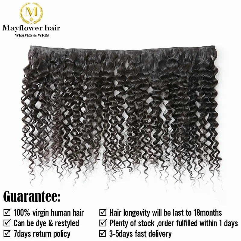 Mayflower 100% Virgin Malaysian hair Deep wave Natural color full cuticle intact can be bleach 10 bundle from 12-26 inch
Mayflower 100% Virgin Malaysian hair Deep wave Natural color full cuticle intact can be bleach 10 bundle from 12-26 inch