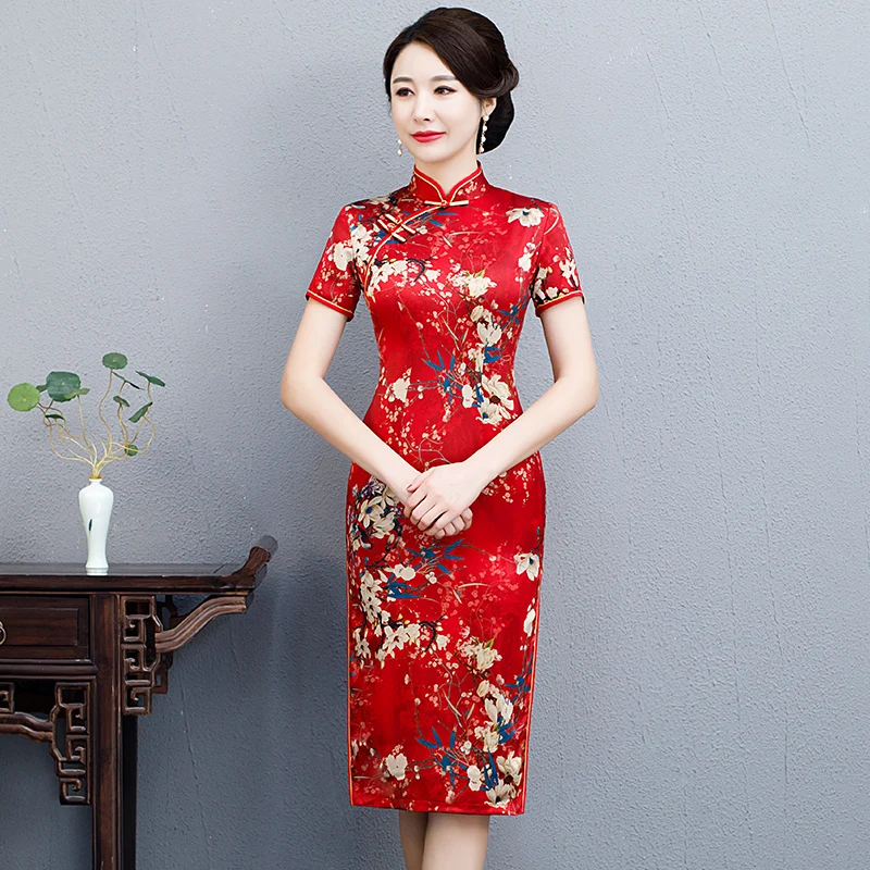 2019 Summer Womens Short Cheongsam Fashion Chinese style Lady Knee Length Rayon Qipao Dress Slim Party Dresses Vestido S-3XL
2019 Summer Womens Short Cheongsam Fashion Chinese style Lady Knee Length Rayon Qipao Dress Slim Party Dresses Vestido S-3XL