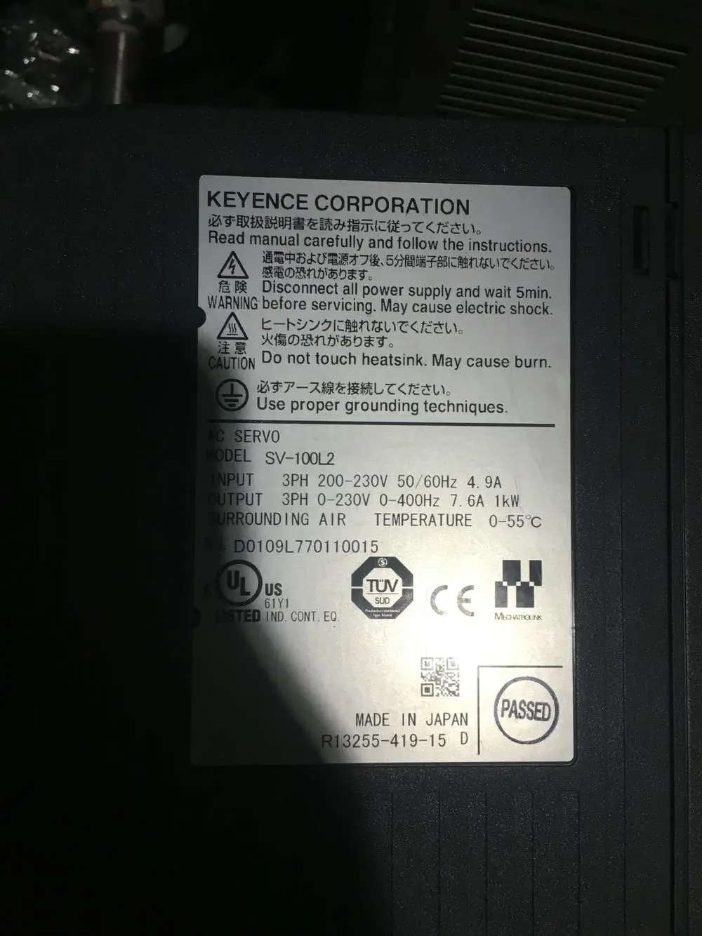 Servo drive SV-100LV , Used one , 90% appearance new , 3 months warranty , fastly shipping
Servo drive SV-100LV , Used one , 90% appearance new , 3 months warranty , fastly shipping