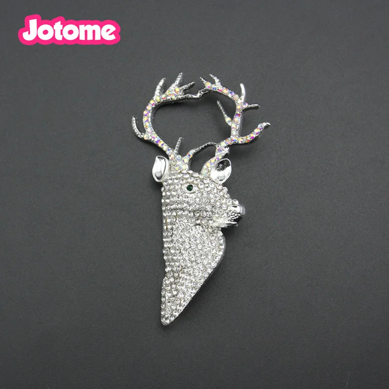 10pcs/Lot Wholesale clear Christmas reindeer/elk/deer head Rhinestone Brooches pin
10pcs/Lot Wholesale clear Christmas reindeer/elk/deer head Rhinestone Brooches pin