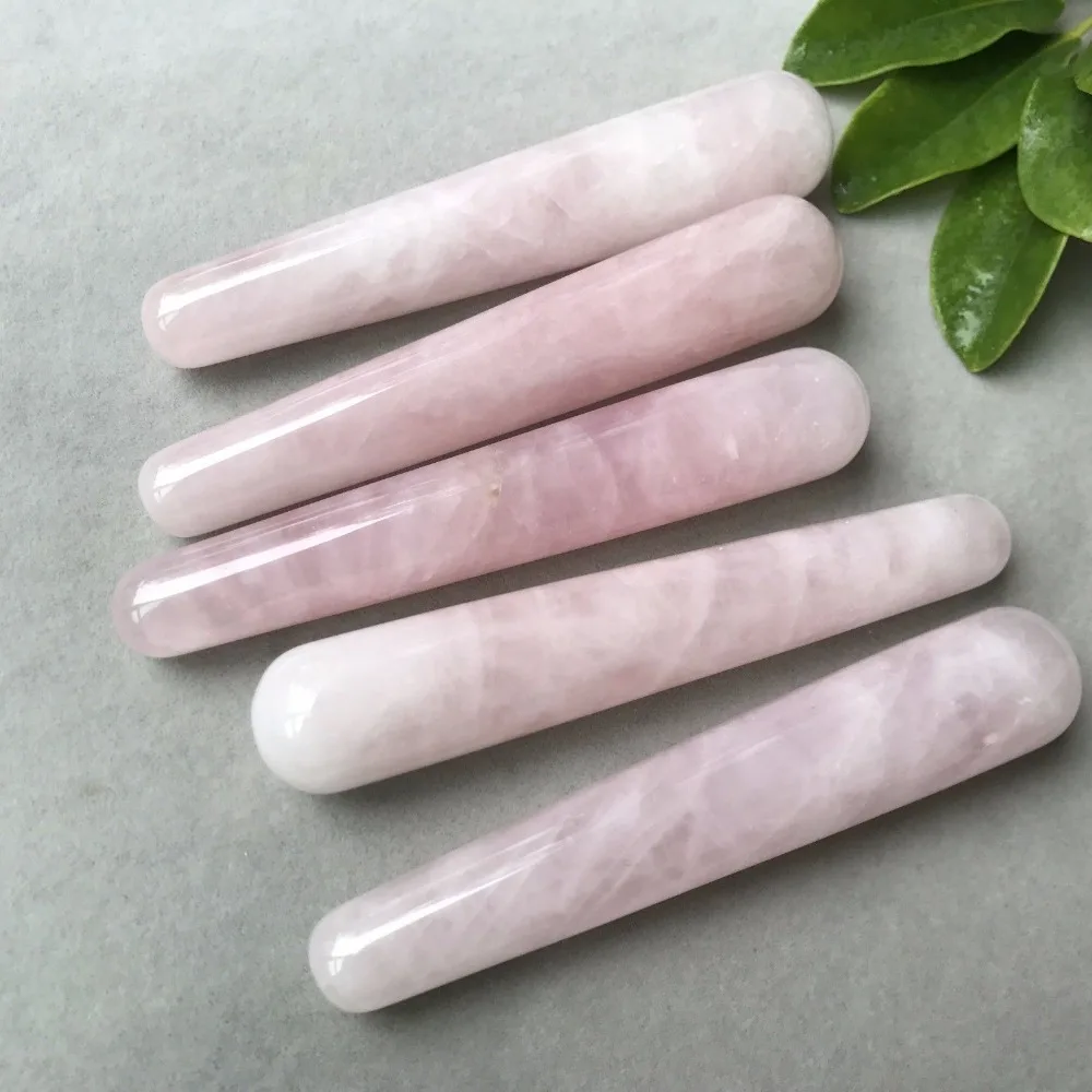 Natural pink rose gem quartz crystal massage stick Relaxation point healing natural stones and minerals 1pc
Natural pink rose gem quartz crystal massage stick Relaxation point healing natural stones and minerals 1pc
