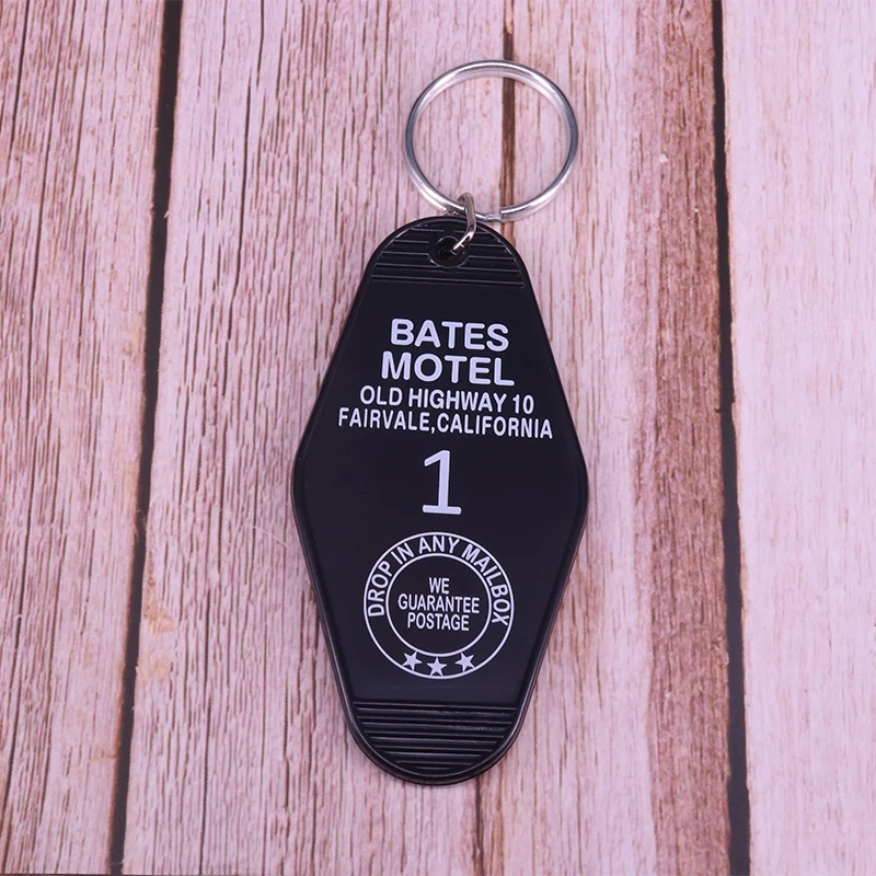 Bates motel room 1 keychain black keytag with a mother's touch key fob psycho jewelry horror movie inspired
Bates motel room 1 keychain black keytag with a mother's touch key fob psycho jewelry horror movie inspired