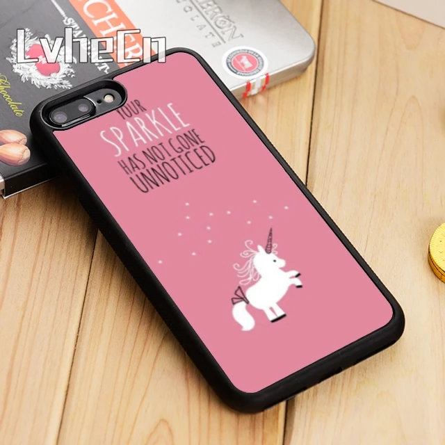 LvheCn Розовый Блестящий чехол для телефона с единорогом iPhone 5 6 s 7 8 plus 11 12 Pro X XR XS Max