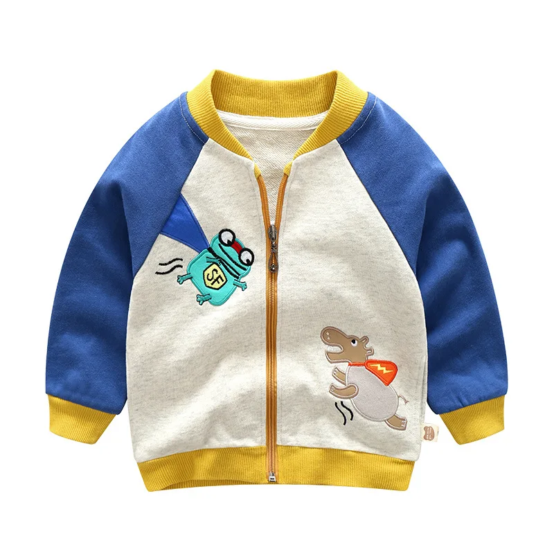 2019 Boy girl zipper Cardigan coat cotton 3D Embroidery cartoon monster dinosaurs baby sweatshirt children clothing kids hoodies
2019 Boy girl zipper Cardigan coat cotton 3D Embroidery cartoon monster dinosaurs baby sweatshirt children clothing kids hoodies
