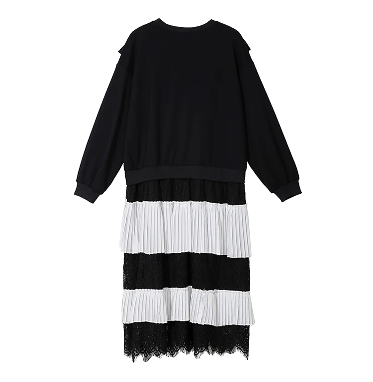 2019 NEW Chic Patchwork Medium Long Pleated Dress Faux Two-piece Multi Layers Lace Chiffon Dress
2019 NEW Chic Patchwork Medium Long Pleated Dress Faux Two-piece Multi Layers Lace Chiffon Dress