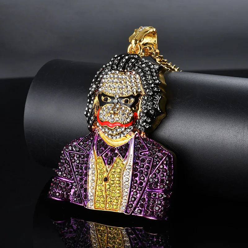 Clown Pendant Necklace New Arrival Fashion Hip Hop Jewelry 2 Colors Rhinestone Big Pendant Mens Necklace
Clown Pendant Necklace New Arrival Fashion Hip Hop Jewelry 2 Colors Rhinestone Big Pendant Mens Necklace