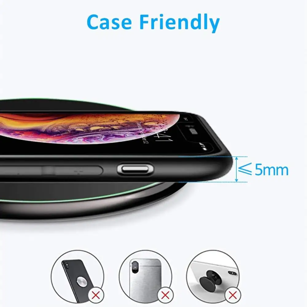 Беспроводное зарядное устройство FDGAO 15 Вт Qi для iPhone 12 11 Pro X XS XR 8 Samsung S20 S10 S9 Xiaomi 10 9 |