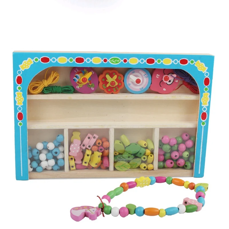 Деревянные детские игрушки DIY игра деревянные бусины русалки обучение