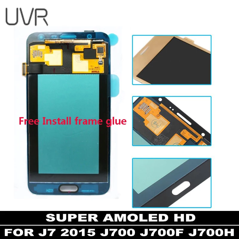Super AMOLED LCD For Samsung Galaxy J7 2015 J700 J700F J700H J700M LCDS Display Touch Screen Digitizer Assembly with Sticker | Мобильные