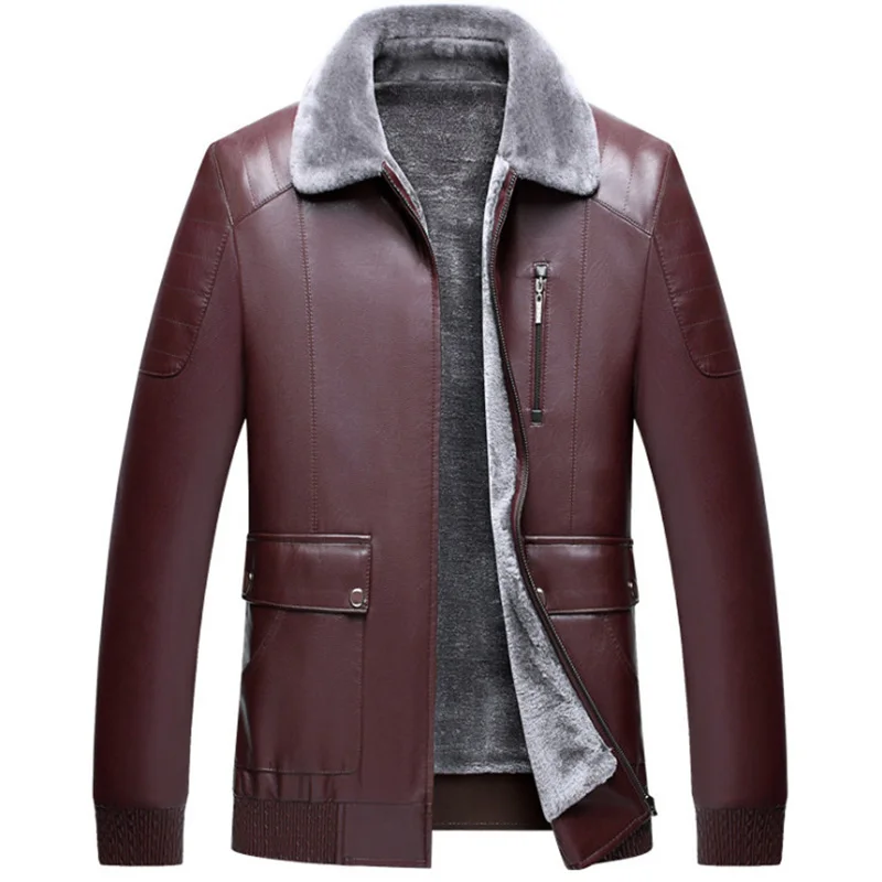 Winter Jacket Men New Thicken Flocking Leather Jacket Fashion Motorcycle Leather Jacket Male Outwear Jaqueta De Couro Masculina
Winter Jacket Men New Thicken Flocking Leather Jacket Fashion Motorcycle Leather Jacket Male Outwear Jaqueta De Couro Masculina