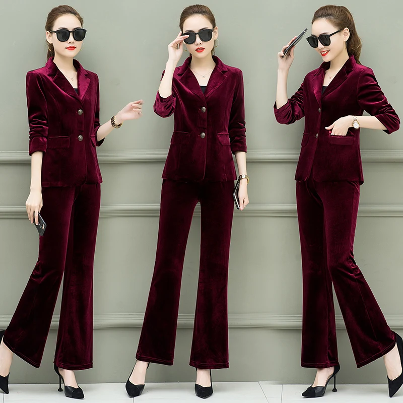 pleuche Korean fashion spring and autumn new suit blazer top & wide-legged pants office outfit women fleece set clothing
pleuche Korean fashion spring and autumn new suit blazer top & wide-legged pants office outfit women fleece set clothing