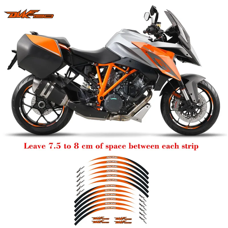 New Motorcycle front&Rear Edge Outer Rim Sticker Wheel Decals Reflective waterproof stickers For KTM DUKE790 125 250 390 1290
New Motorcycle front&Rear Edge Outer Rim Sticker Wheel Decals Reflective waterproof stickers For KTM DUKE790 125 250 390 1290